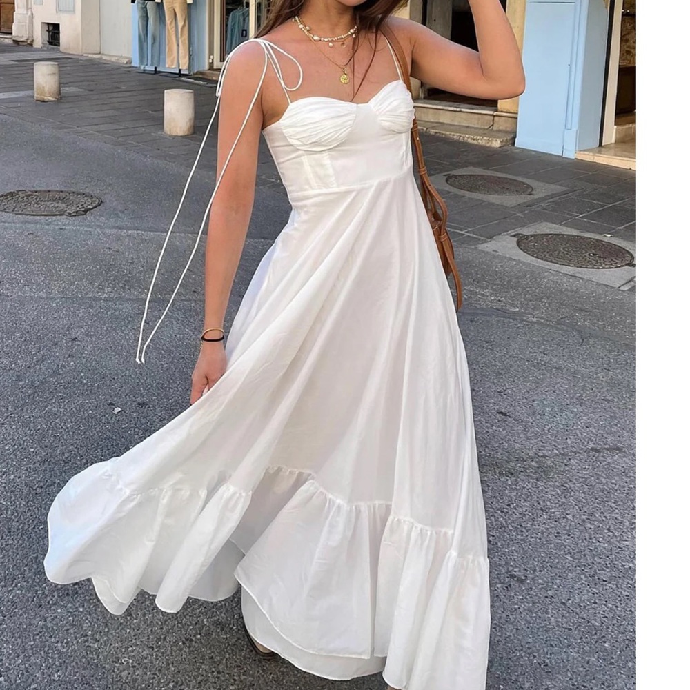 Zara Corset Midi Dress (Size : M)